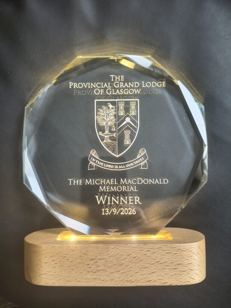 Light up Glass Trophy